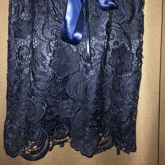 Adrianna Papell Womens Navy Lace - Picture 3 of 4